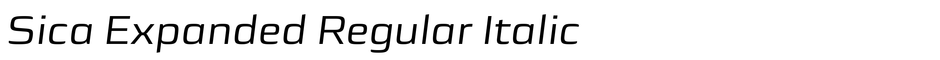 Sica Expanded Regular Italic